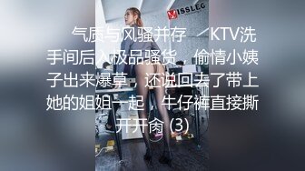 ❤️气质与风骚并存❤️KTV洗手间后入极品骚货，偷情小姨子出来爆草，还说回去了带上她的姐姐一起，牛仔裤直接撕开开肏 (3)