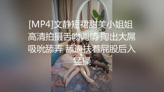 [MP4]文静短裙甜美小姐姐 高清拍摄舌吻调情 掏出大屌吸吮舔弄 舔逼扶着屁股后入猛操