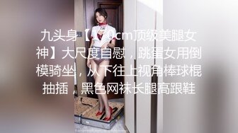 九头身【170cm顶级美腿女神】大尺度自慰，跳蛋女用倒模骑坐，从下往上视角棒球棍抽插，黑色网袜长腿高跟鞋