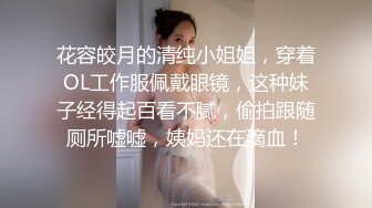 花容皎月的清纯小姐姐，穿着OL工作服佩戴眼镜，这种妹子经得起百看不腻，偷拍跟随厕所嘘嘘，姨妈还在滴血！