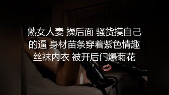 熟女人妻 操后面 骚货摸自己的逼 身材苗条穿着紫色情趣丝袜内衣 被开后门爆菊花