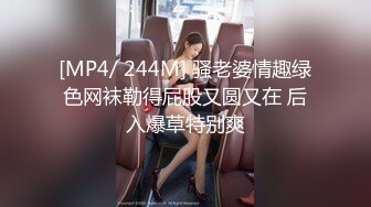 [MP4/ 244M] 骚老婆情趣绿色网袜勒得屁股又圆又在 后入爆草特别爽